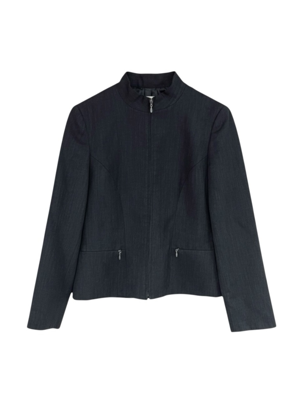 Vintage‎ Pendleton 100% Virgin Wool Jacket/Blazer Women’s 6 US Dark Grey Zip